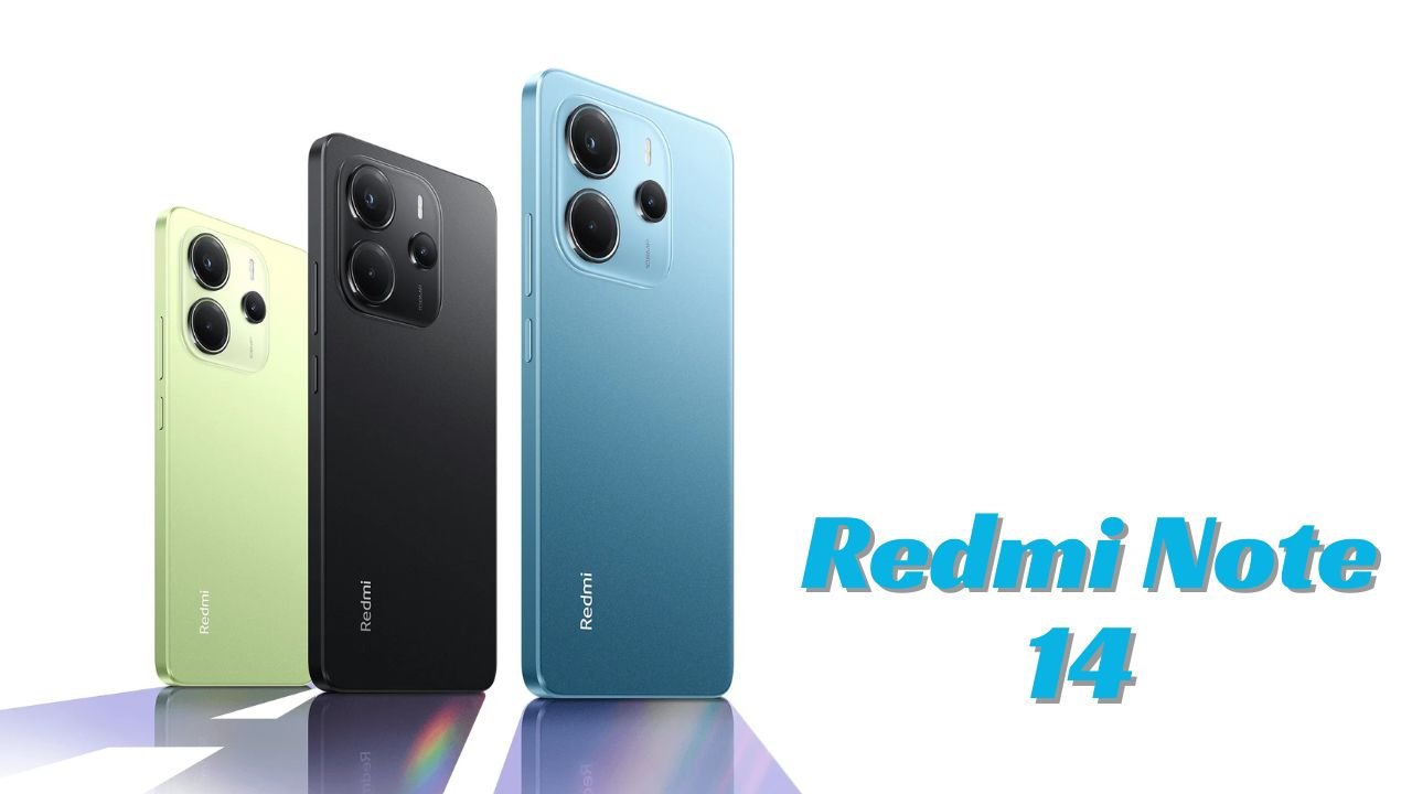 xiaomi redmi note 14 Three smartphones in different colors